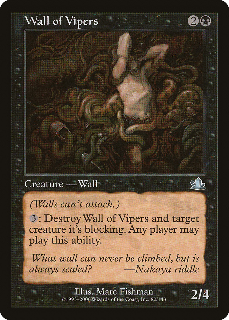 Wall of Vipers (PCY-080) - Prophecy Foil - Premium MTG Single from Wizards of the Coast - Just $2.99! Shop now at Game Crave Tournament Store
