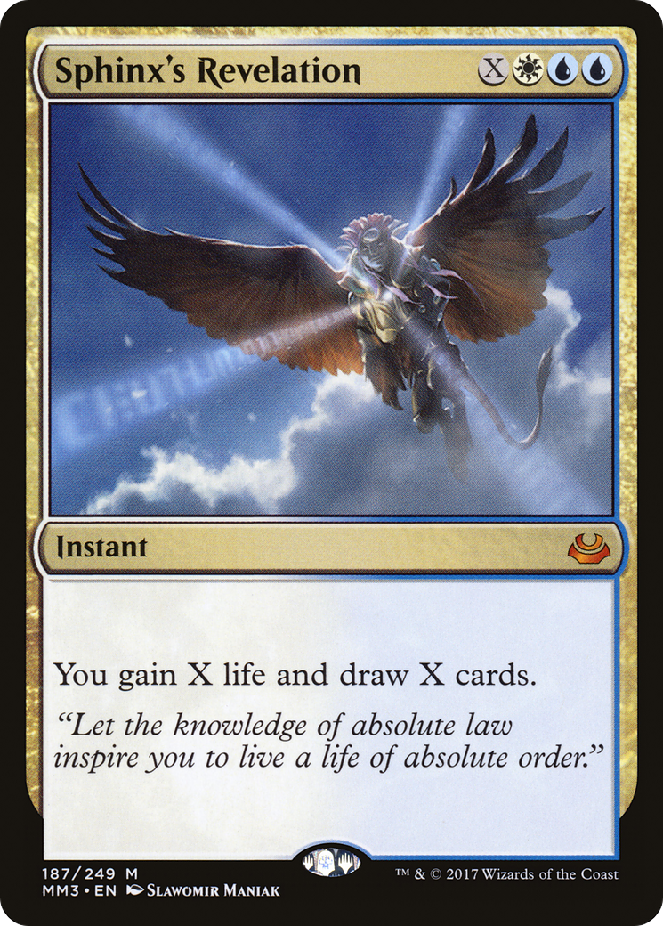 Sphinx's Revelation (MM3-187) - Modern Masters 2017 Foil - Premium MTG Single from Wizards of the Coast - Just $1.29! Shop now at Game Crave Tournament Store