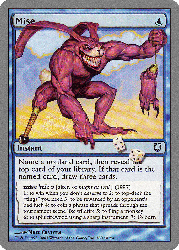 Mise (UNH-038) - Unhinged Foil - Premium MTG Single from Wizards of the Coast - Just $7.57! Shop now at Game Crave Tournament Store