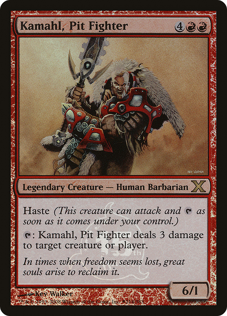 Kamahl, Pit Fighter (P15A-002) - 15th Anniversary Cards Foil - Premium MTG Single from Wizards of the Coast - Just $0.17! Shop now at Game Crave Tournament Store