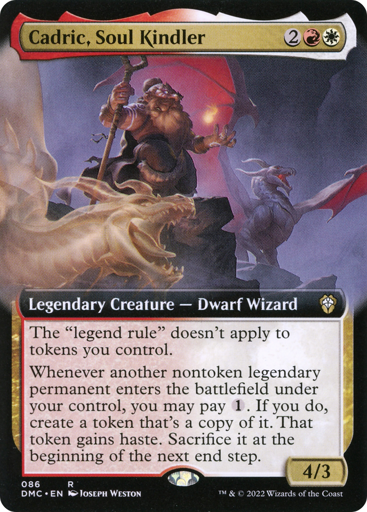 Cadric, Soul Kindler (DMC-086) - Dominaria United Commander: (Extended Art) - Premium MTG Single from Wizards of the Coast - Just $4.33! Shop now at Game Crave Tournament Store