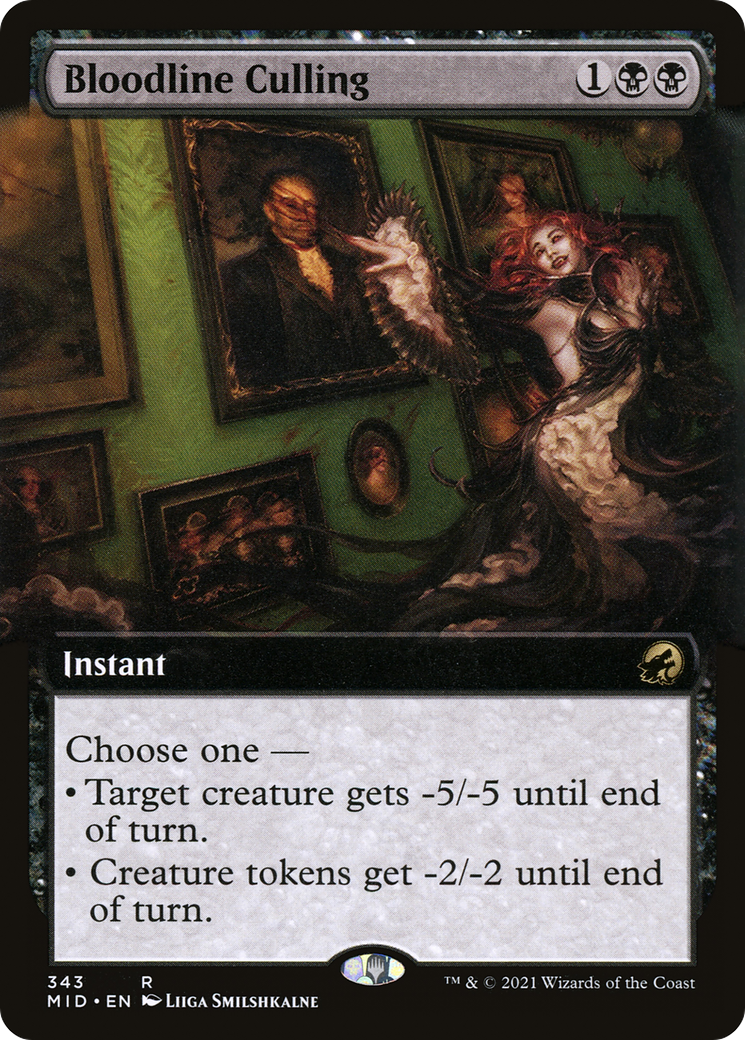 Bloodline Culling (MID-343) - Innistrad: Midnight Hunt: (Extended Art) Foil - Premium MTG Single from Wizards of the Coast - Just $0.22! Shop now at Game Crave Tournament Store