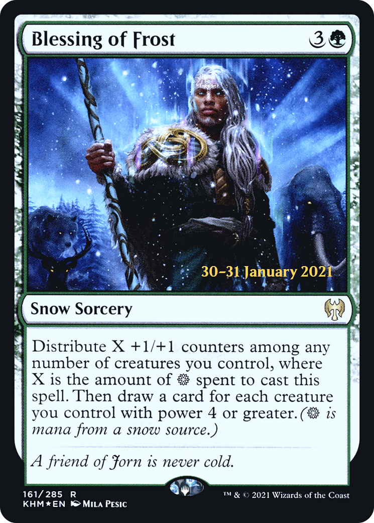 Blessing of Frost (PKHM-161S) - Kaldheim Promos: (snow) Foil - Premium MTG Single from Wizards of the Coast - Just $0.25! Shop now at Game Crave Tournament Store