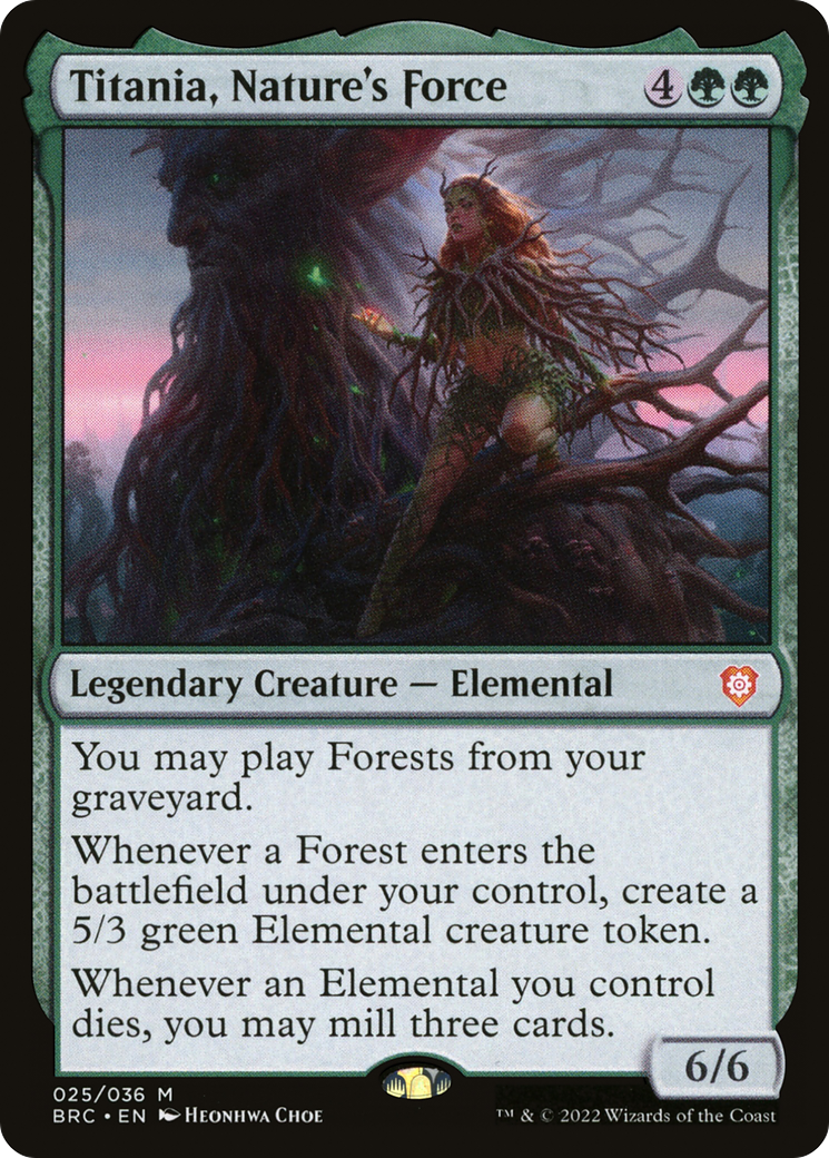 Titania, Nature's Force (BRC-025) - The Brothers' War Commander - Premium MTG Single from Wizards of the Coast - Just $0.43! Shop now at Game Crave Tournament Store