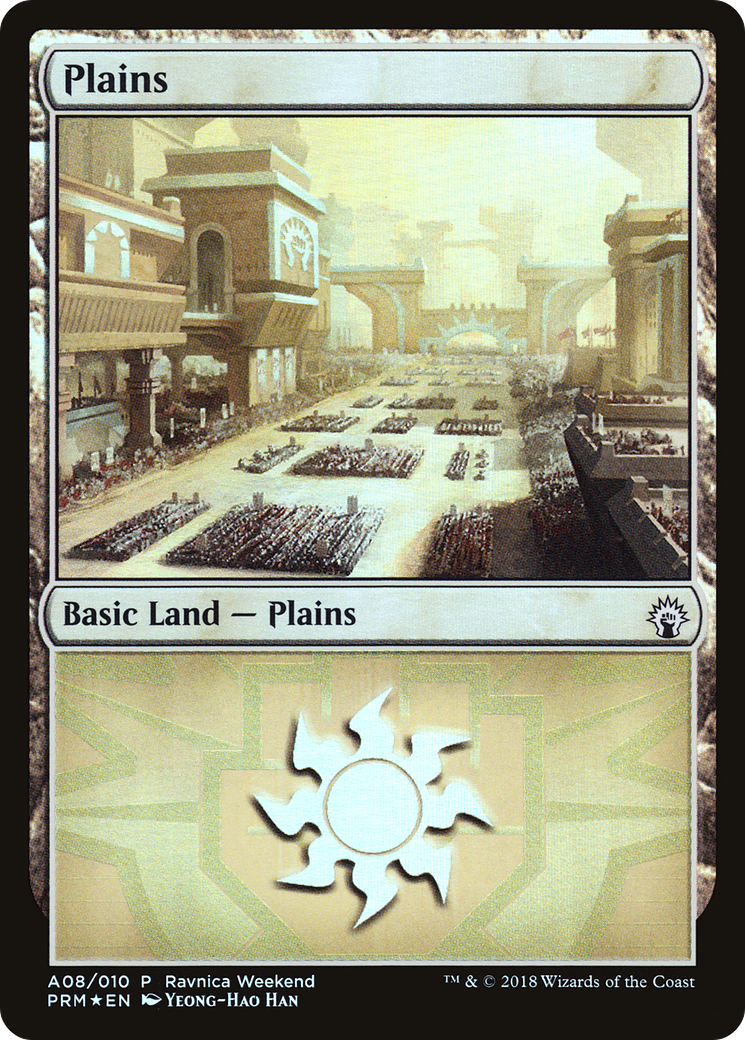 Plains (PRWK-A08) - GRN Ravnica Weekend Foil - Premium MTG Single from Wizards of the Coast - Just $0.17! Shop now at Game Crave Tournament Store