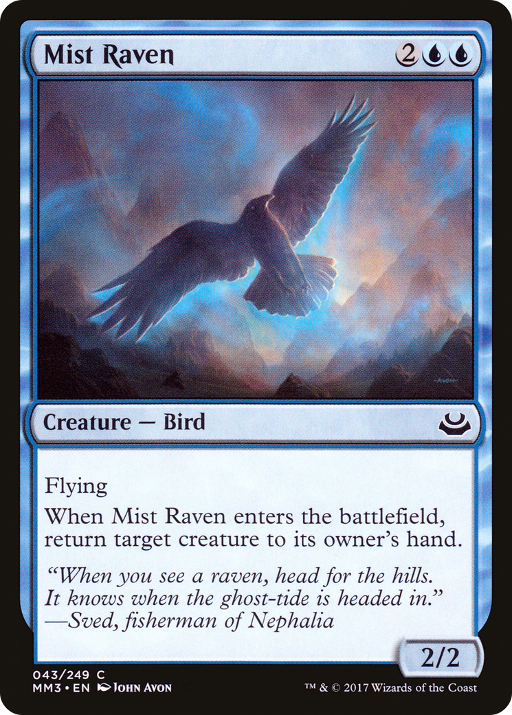 Mist Raven (MM3-043) - Modern Masters 2017 Foil - Premium MTG Single from Wizards of the Coast - Just $0.25! Shop now at Game Crave Tournament Store
