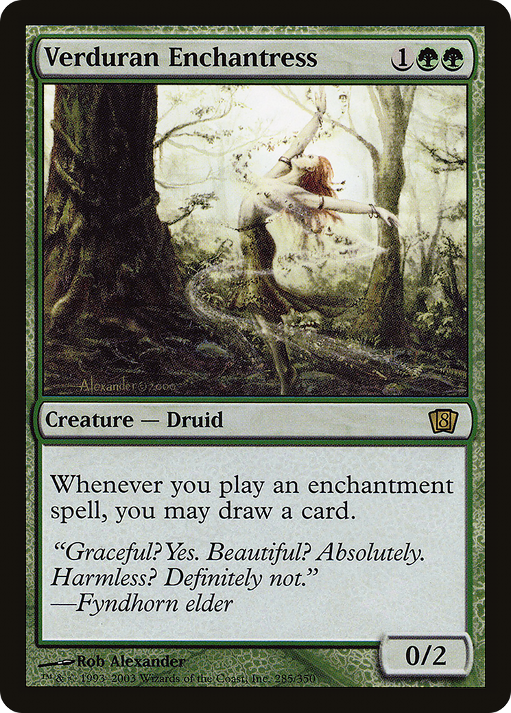 Verduran Enchantress (8ED-285★) - Eighth Edition Foil - Premium MTG Single from Wizards of the Coast - Just $6.72! Shop now at Game Crave Tournament Store