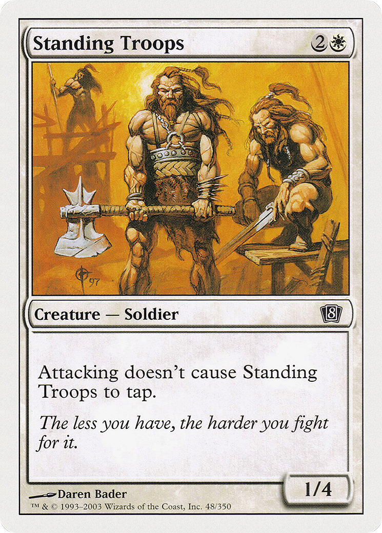 Standing Troops (8ED-048) - Eighth Edition - Premium MTG Single from Wizards of the Coast - Just $0.25! Shop now at Game Crave Tournament Store