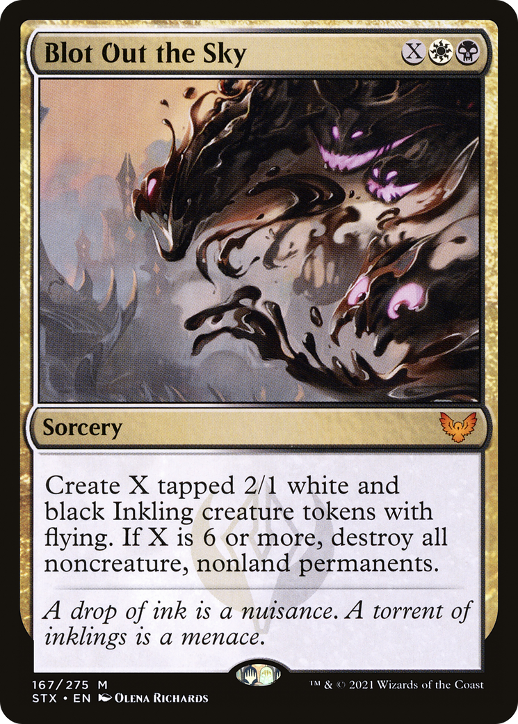 Blot Out the Sky (STX-167) - Strixhaven: School of Mages Foil - Premium MTG Single from Wizards of the Coast - Just $1.93! Shop now at Game Crave Tournament Store