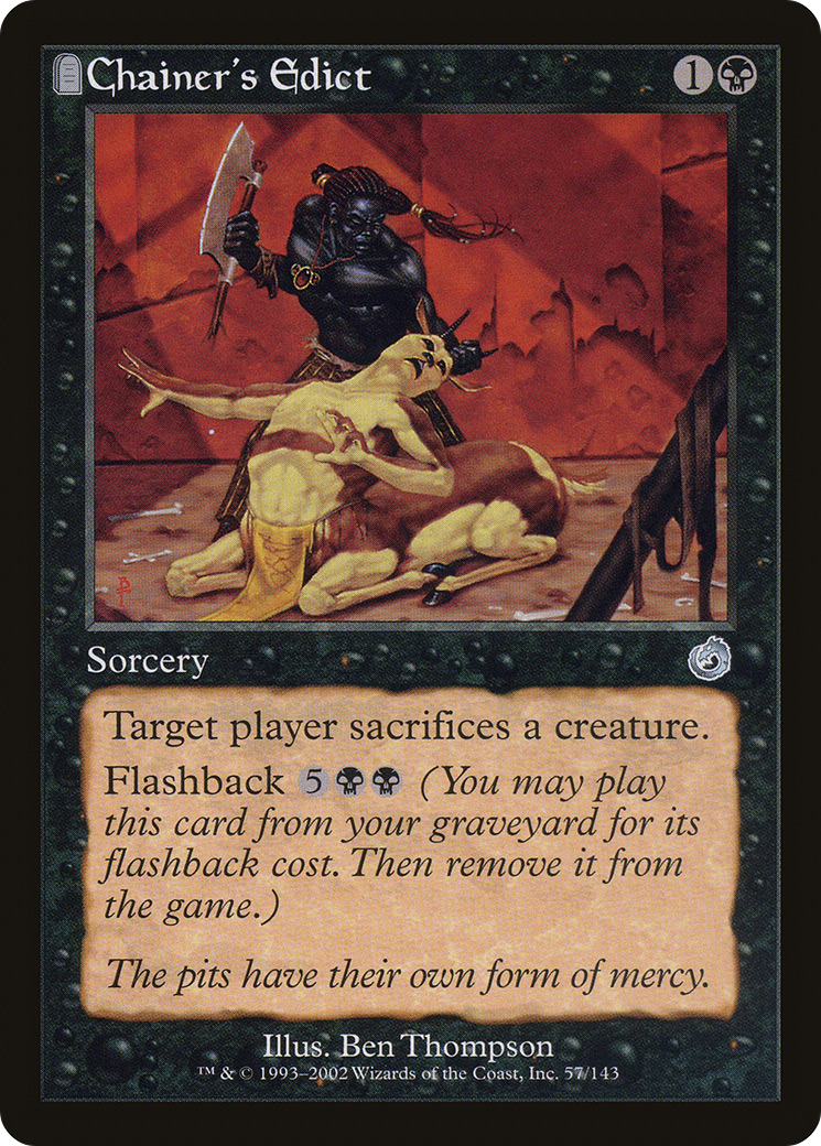 Chainer's Edict (TOR-057) - Torment: (tombstone) - Premium MTG Single from Wizards of the Coast - Just $0.27! Shop now at Game Crave Tournament Store