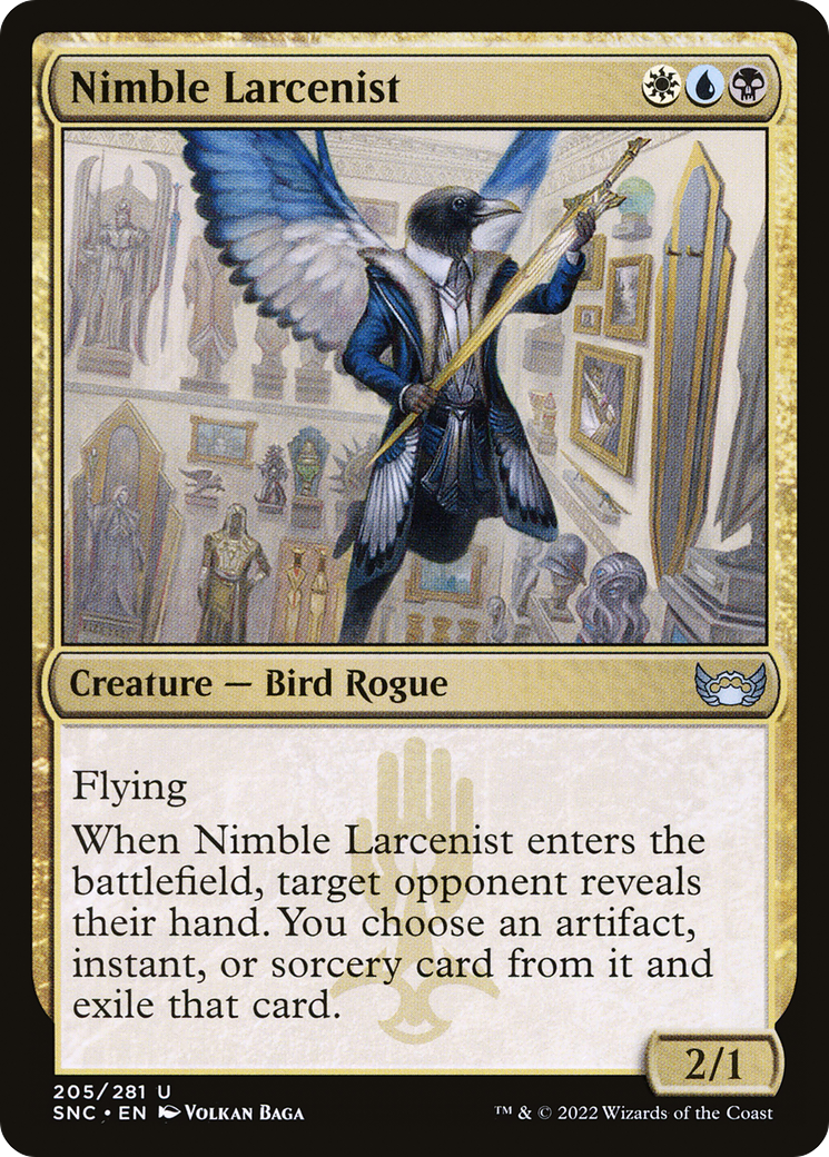 Nimble Larcenist (SNC-205) - Streets of New Capenna - Premium MTG Single from Wizards of the Coast - Just $0.08! Shop now at Game Crave Tournament Store