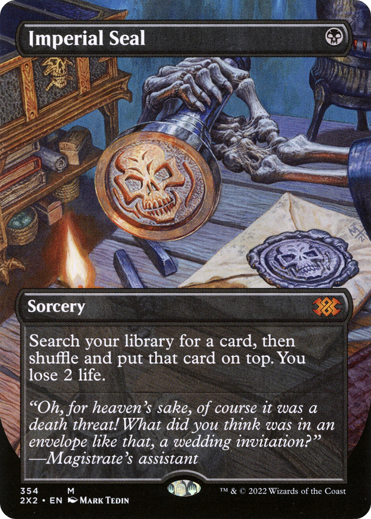 Imperial Seal (2X2-354) - Double Masters 2022 (Borderless) Foil - Premium MTG Single from Wizards of the Coast - Just $105.78! Shop now at Game Crave Tournament Store