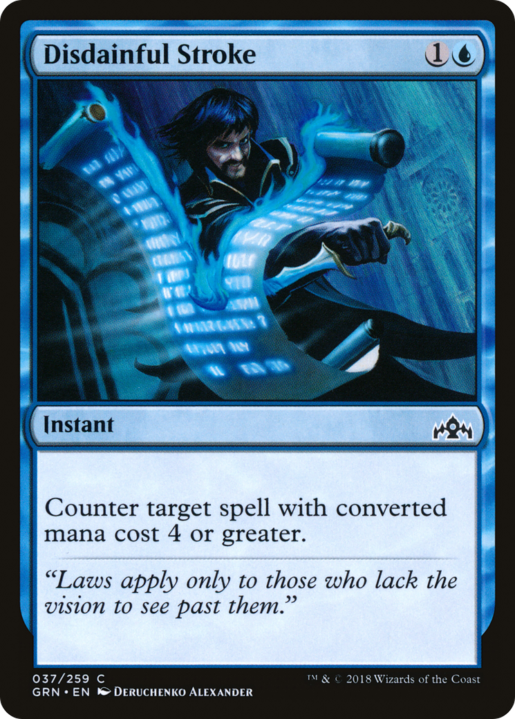 Disdainful Stroke (GRN-037) - Guilds of Ravnica Foil - Premium MTG Single from Wizards of the Coast - Just $0.09! Shop now at Game Crave Tournament Store