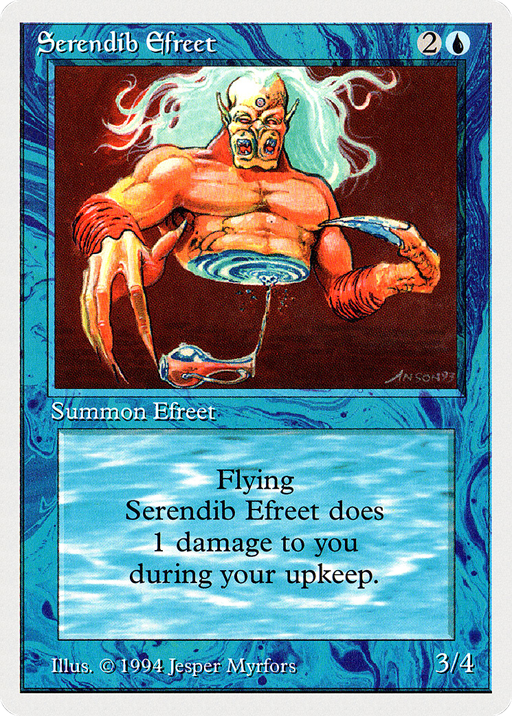 Serendib Efreet (SUM-079) - Summer Magic / Edgar - Premium MTG Single from Wizards of the Coast - Just $0! Shop now at Game Crave Tournament Store
