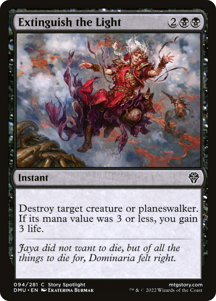 Extinguish the Light (DMU-094) - Dominaria United - Premium MTG Single from Wizards of the Coast - Just $0.08! Shop now at Game Crave Tournament Store