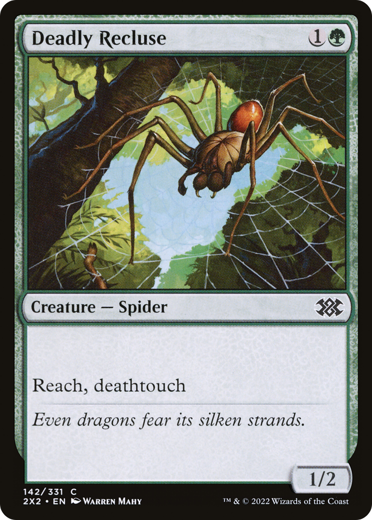 Deadly Recluse (2X2-142) - Double Masters 2022 - Premium MTG Single from Wizards of the Coast - Just $0.18! Shop now at Game Crave Tournament Store