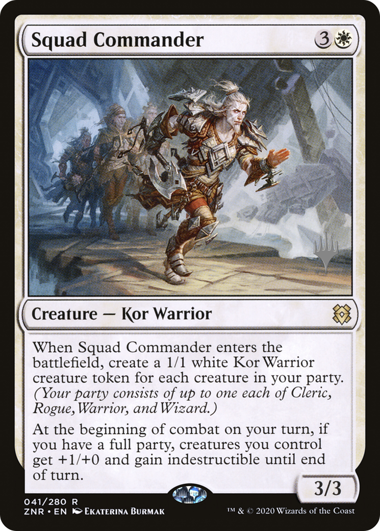 Squad Commander (PZNR-41P) - Zendikar Rising Promos Foil - Premium MTG Single from Wizards of the Coast - Just $0.25! Shop now at Game Crave Tournament Store
