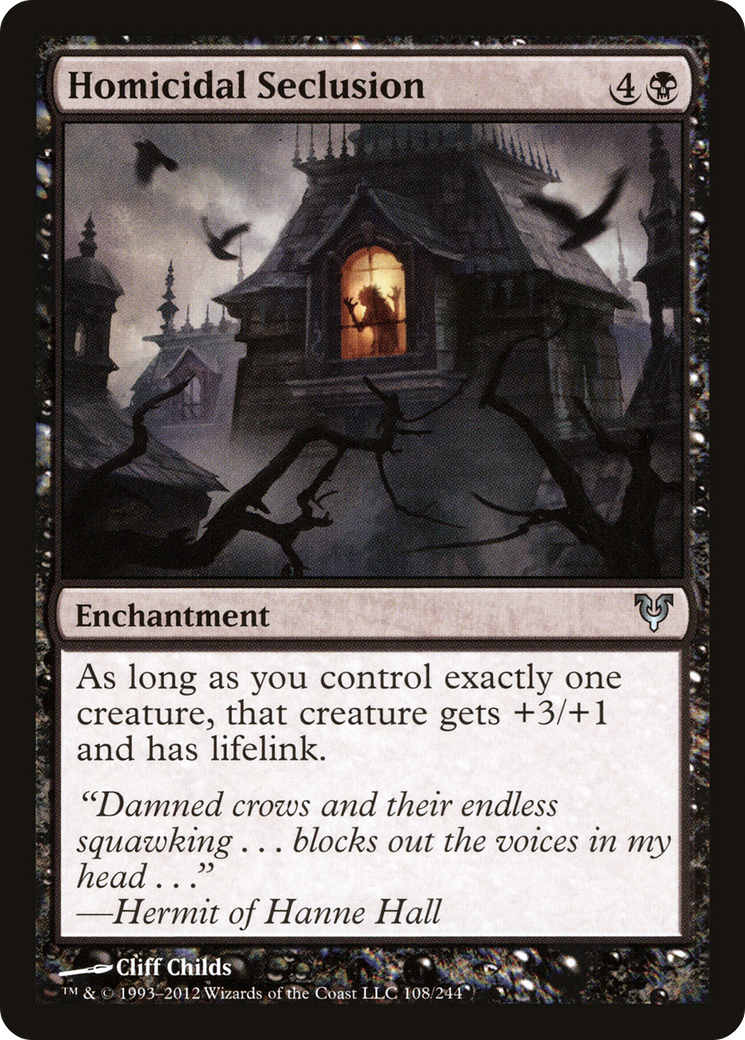 Homicidal Seclusion (AVR-108) - Avacyn Restored Foil - Premium MTG Single from Wizards of the Coast - Just $0.38! Shop now at Game Crave Tournament Store