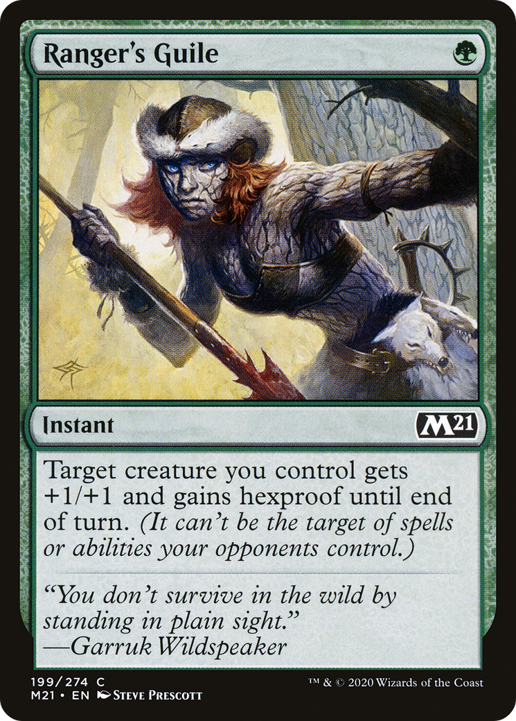 Ranger's Guile (M21-199) - Core Set 2021 - Premium MTG Single from Wizards of the Coast - Just $0.08! Shop now at Game Crave Tournament Store