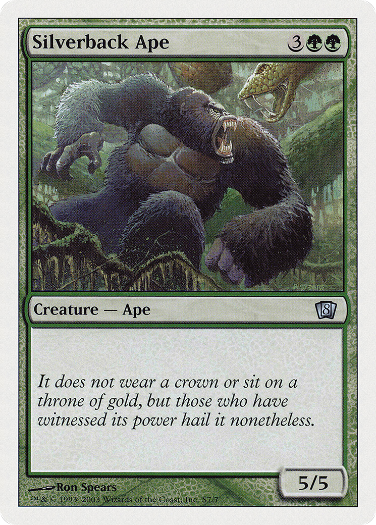 Silverback Ape (8ED-0S7) - Eighth Edition - Premium MTG Single from Wizards of the Coast - Just $0.20! Shop now at Game Crave Tournament Store