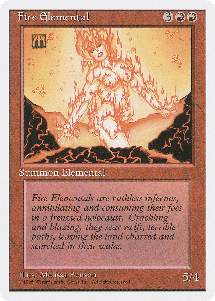 Fire Elemental (4ED-191) - Fourth Edition - Premium MTG Single from Wizards of the Coast - Just $0.25! Shop now at Game Crave Tournament Store