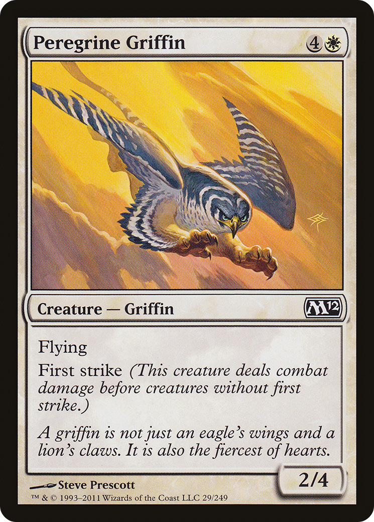 Peregrine Griffin (M12-029) - Magic 2012 Foil - Premium MTG Single from Wizards of the Coast - Just $0.08! Shop now at Game Crave Tournament Store