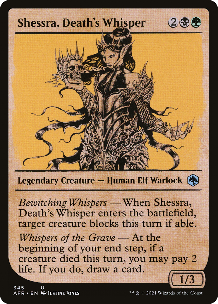 Shessra, Death's Whisper (AFR-345) - Adventures in the Forgotten Realms: (Showcase) - Premium MTG Single from Wizards of the Coast - Just $0.25! Shop now at Game Crave Tournament Store