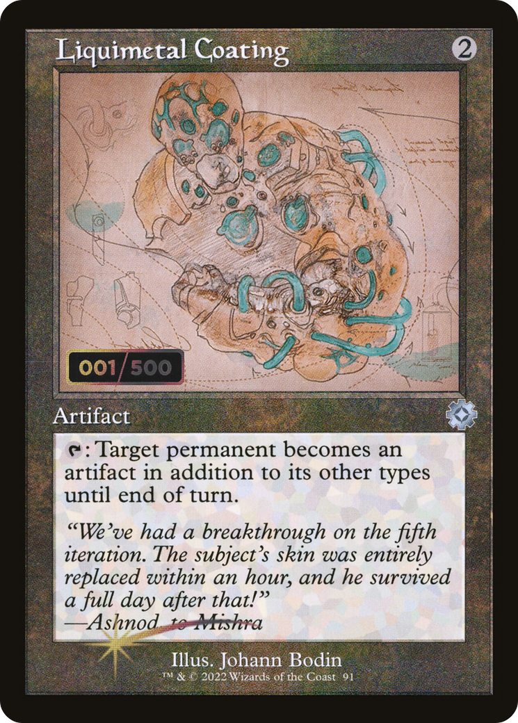 Liquimetal Coating (BRR-91Z) - The Brothers' War Retro Artifacts Foil - Premium MTG Single from Wizards of the Coast - Just $173.33! Shop now at Game Crave Tournament Store