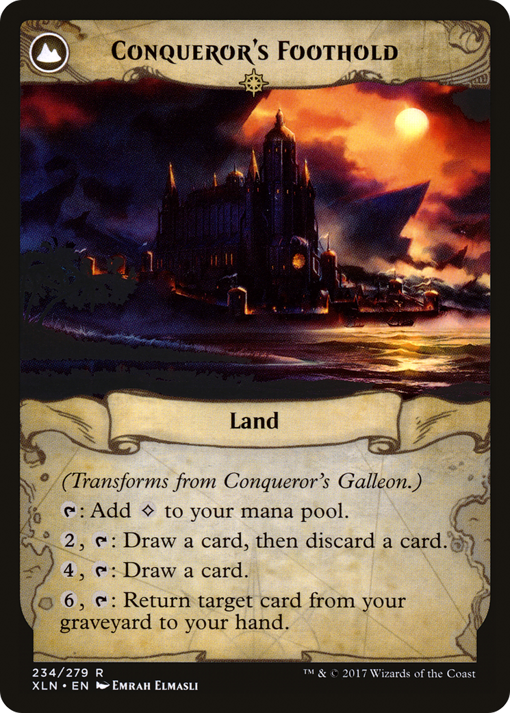 Conqueror's Galleon // Conqueror's Foothold (XLN-234) - Ixalan: (compasslanddfc) - Premium MTG Single from Wizards of the Coast - Just $0.18! Shop now at Game Crave Tournament Store