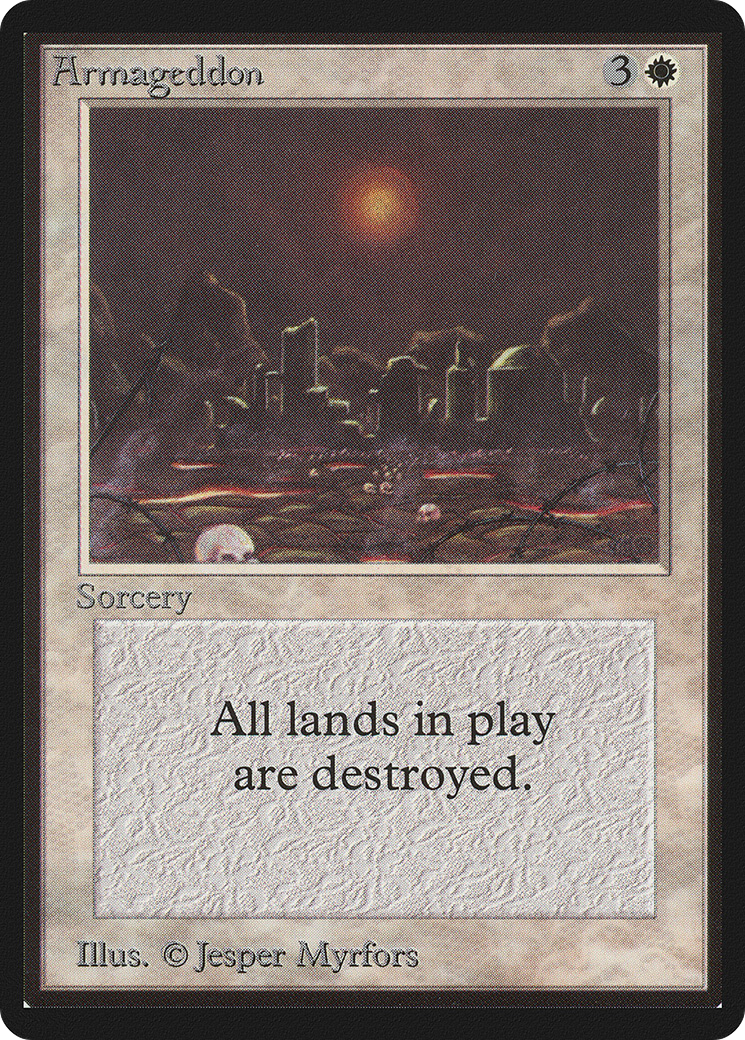 Armageddon (LEB-002) - Limited Edition Beta - Premium MTG Single from Wizards of the Coast - Just $95.76! Shop now at Game Crave Tournament Store