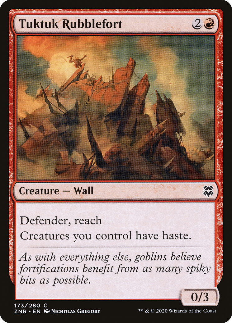 Tuktuk Rubblefort (ZNR-173) - Zendikar Rising - Premium MTG Single from Wizards of the Coast - Just $0.25! Shop now at Game Crave Tournament Store