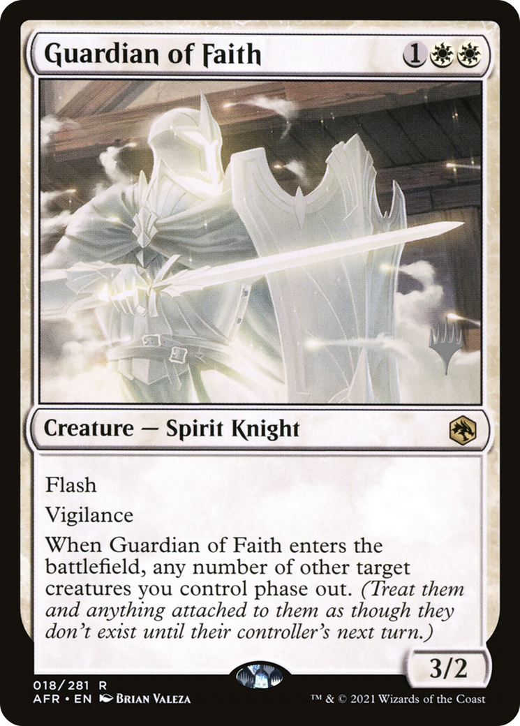 Guardian of Faith (PAFR-18P) - Adventures in the Forgotten Realms Promos Foil - Premium MTG Single from Wizards of the Coast - Just $5.59! Shop now at Game Crave Tournament Store