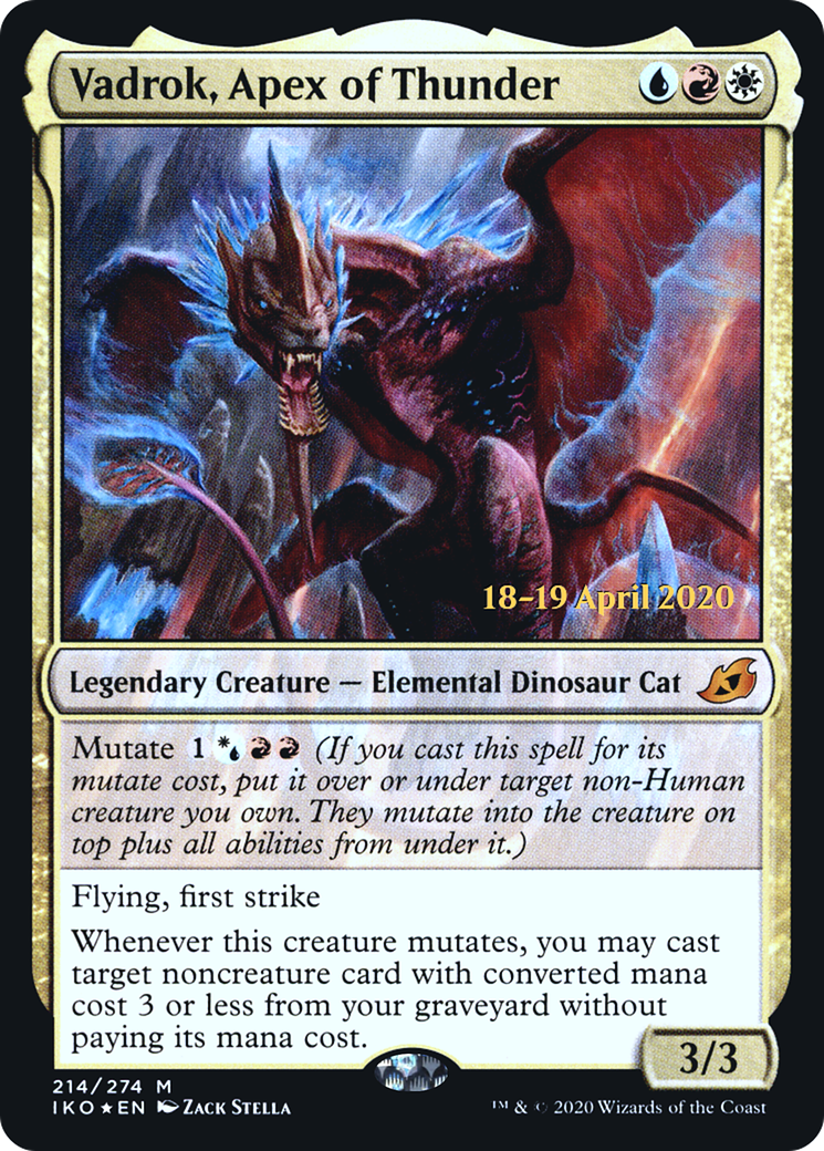 Vadrok, Apex of Thunder (PIKO-214S) - Ikoria: Lair of Behemoths Promos Foil - Premium MTG Single from Wizards of the Coast - Just $0.52! Shop now at Game Crave Tournament Store