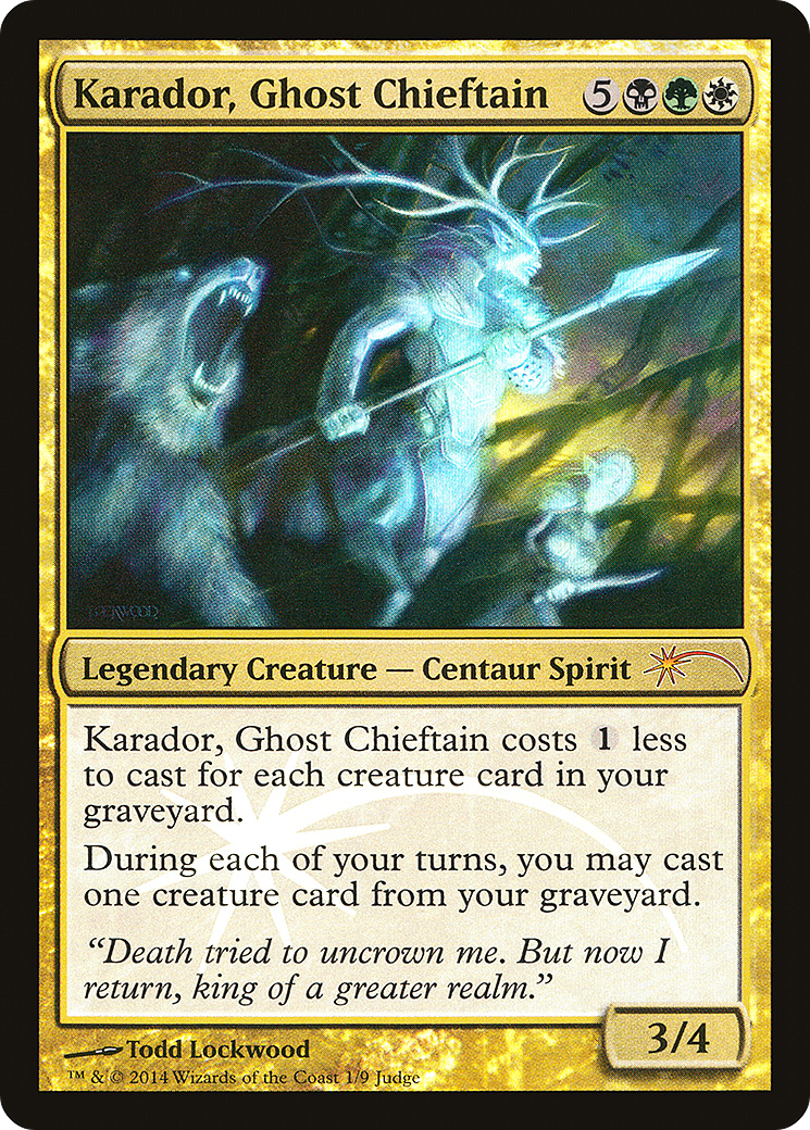 Karador, Ghost Chieftain (J14-001) - Judge Gift Cards 2014 Foil - Premium MTG Single from Wizards of the Coast - Just $1.01! Shop now at Game Crave Tournament Store