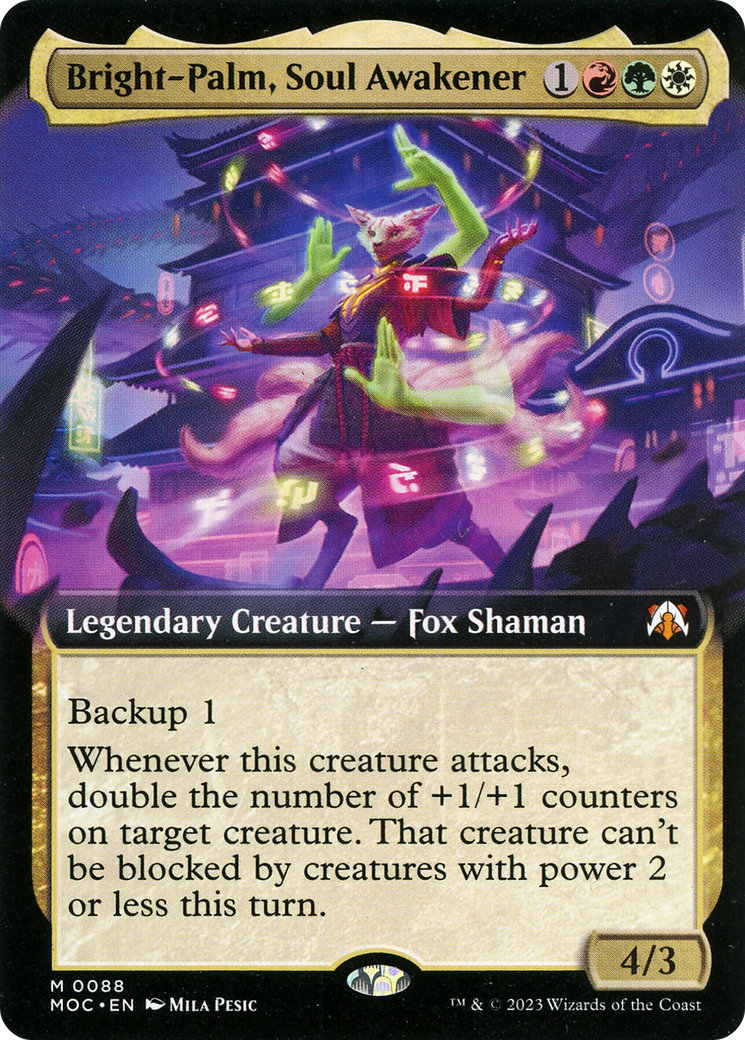 Bright-Palm, Soul Awakener (MOC-088) - March of the Machine Commander: (Extended Art) Foil - Premium MTG Single from Wizards of the Coast - Just $0.11! Shop now at Game Crave Tournament Store