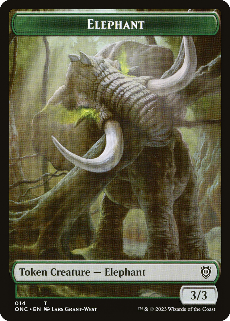 Elephant (TONC-014) - Phyrexia: All Will Be One Commander Tokens - Premium MTG Single from Wizards of the Coast - Just $0! Shop now at Game Crave Tournament Store