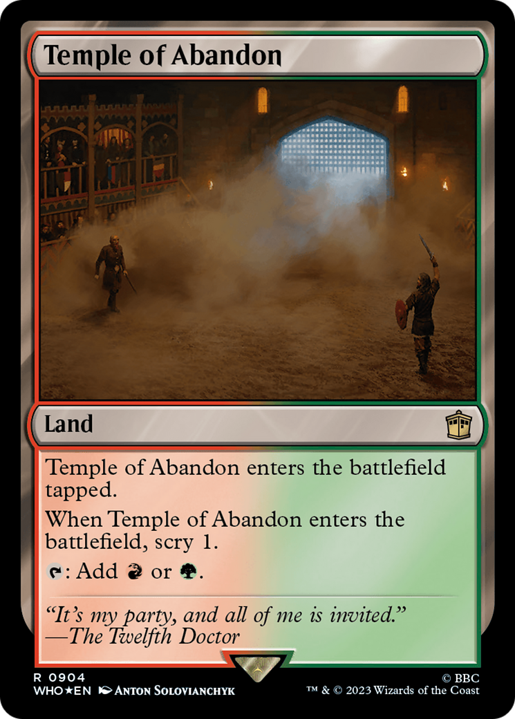 Temple of Abandon (WHO-904) - Doctor Who Foil - Premium MTG Single from Wizards of the Coast - Just $0.17! Shop now at Game Crave Tournament Store
