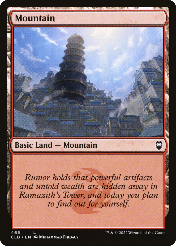 Mountain (CLB-465) - Commander Legends: Battle for Baldur's Gate - Premium MTG Single from Wizards of the Coast - Just $0.21! Shop now at Game Crave Tournament Store