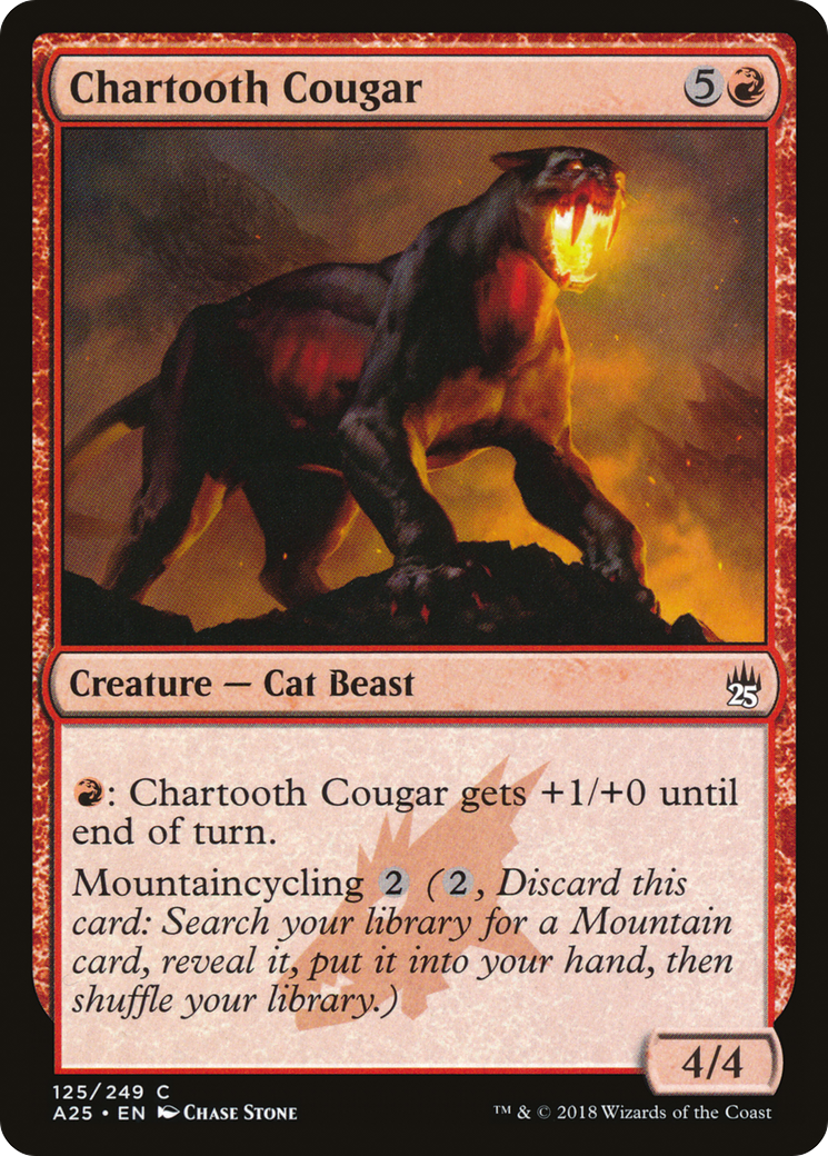 Chartooth Cougar (A25-125) - Masters 25 Foil - Premium MTG Single from Wizards of the Coast - Just $0.08! Shop now at Game Crave Tournament Store