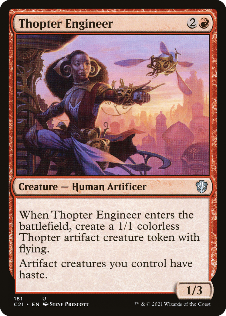 Thopter Engineer (C21-181) - Commander 2021 - Premium MTG Single from Wizards of the Coast - Just $0.25! Shop now at Game Crave Tournament Store