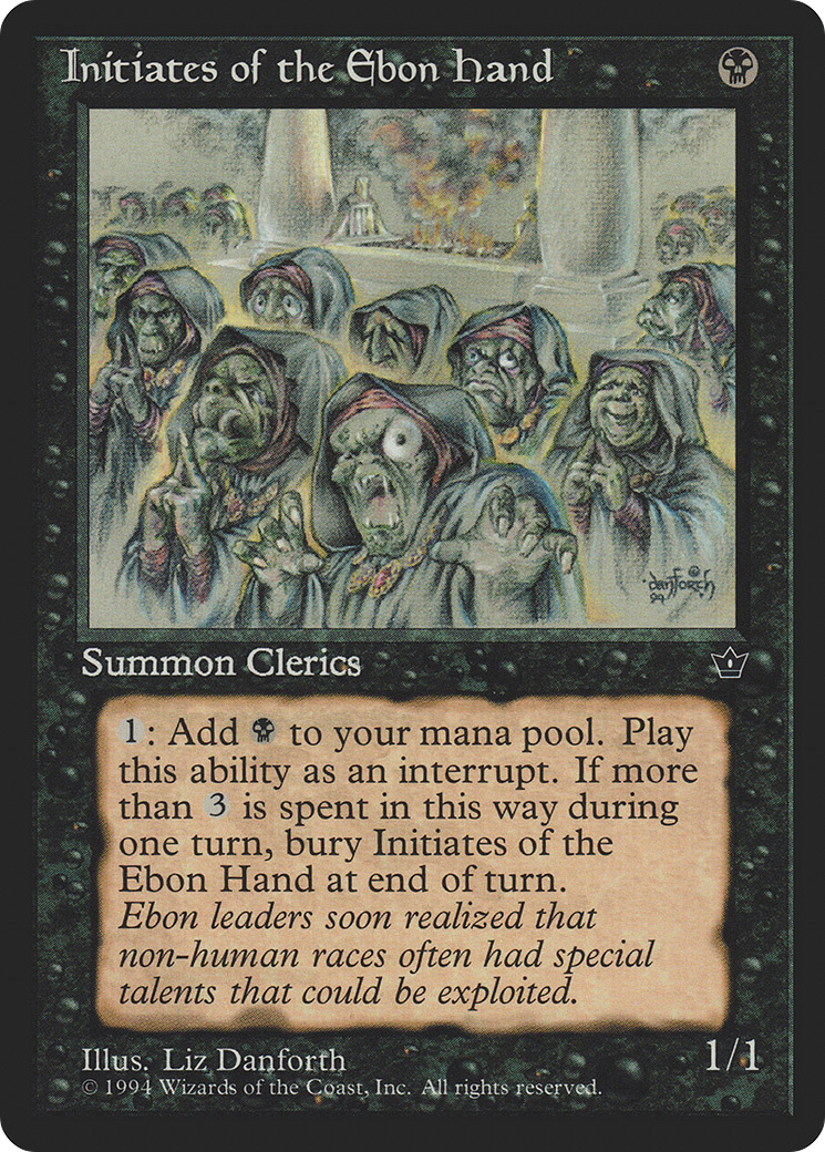 Initiates of the Ebon Hand (FEM-39B) - Fallen Empires - Premium MTG Single from Wizards of the Coast - Just $0.25! Shop now at Game Crave Tournament Store