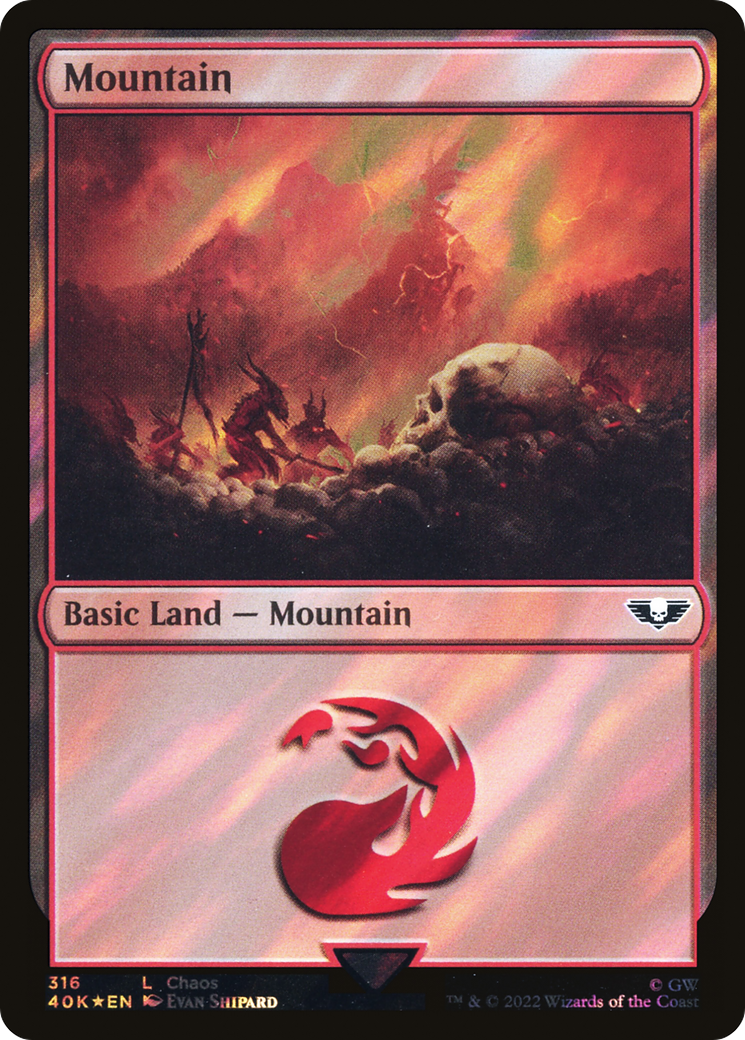 Mountain (40K-316★) - Warhammer 40,000 Commander Foil - Premium MTG Single from Wizards of the Coast - Just $0.72! Shop now at Game Crave Tournament Store