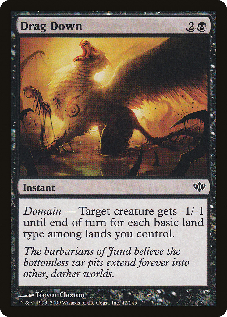 Drag Down (CON-042) - Conflux - Premium MTG Single from Wizards of the Coast - Just $0.08! Shop now at Game Crave Tournament Store