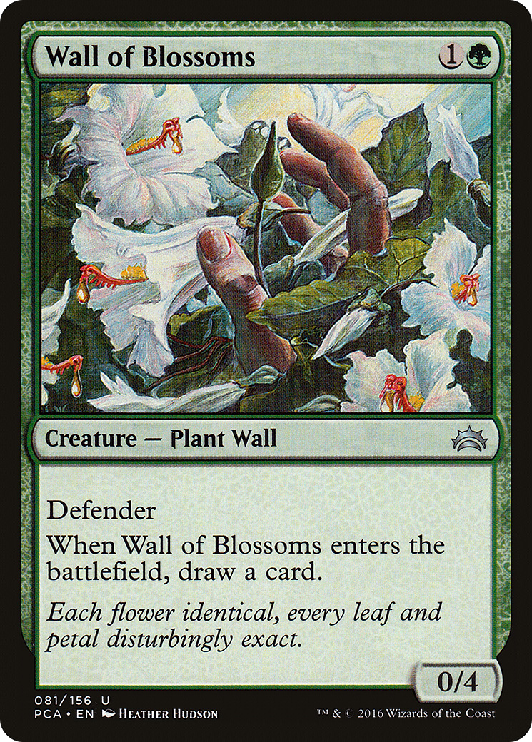 Wall of Blossoms (PCA-081) - Planechase Anthology - Premium MTG Single from Wizards of the Coast - Just $0.26! Shop now at Game Crave Tournament Store