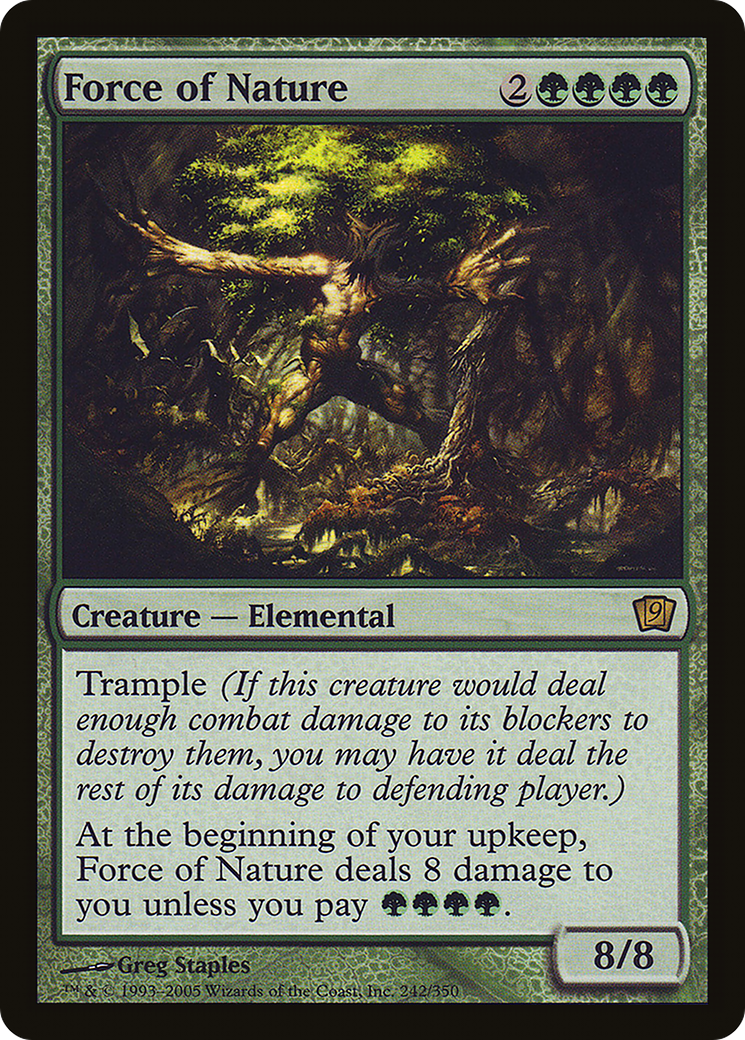Force of Nature (9ED-242★) - Ninth Edition Foil - Premium MTG Single from Wizards of the Coast - Just $0.98! Shop now at Game Crave Tournament Store