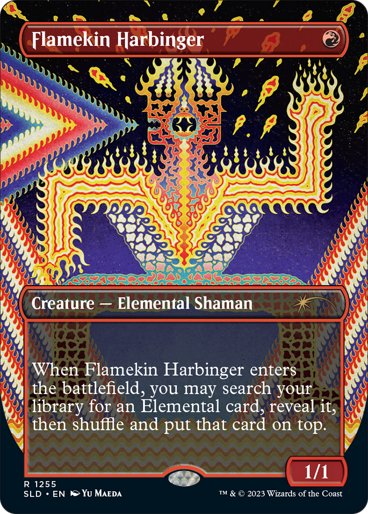 Flamekin Harbinger (SLD-1255) - Secret Lair Drop (Borderless) - Premium MTG Single from Wizards of the Coast - Just $0.71! Shop now at Game Crave Tournament Store