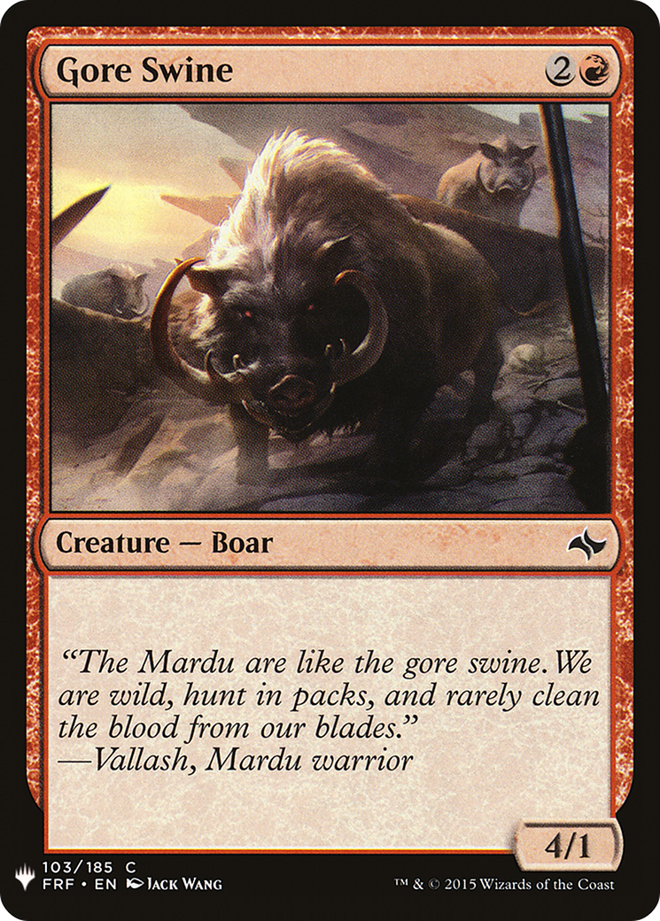 Gore Swine (MB1-964) - Mystery Booster - Premium MTG Single from Wizards of the Coast - Just $0.25! Shop now at Game Crave Tournament Store