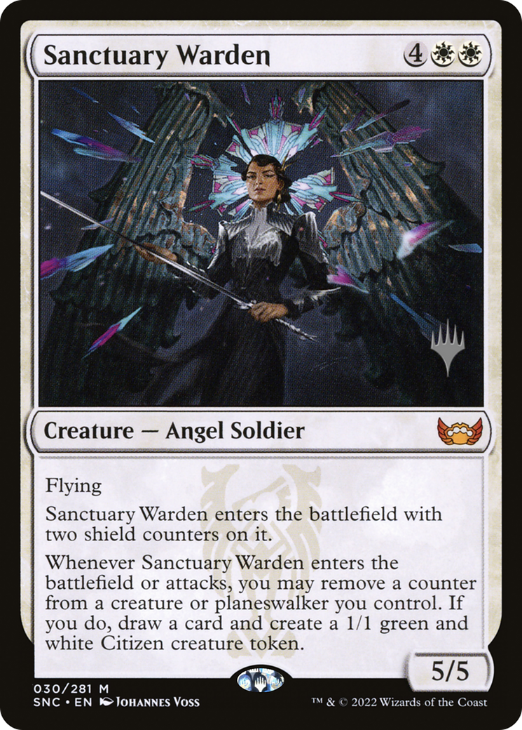 Sanctuary Warden (PSNC-30P) - Streets of New Capenna Promos Foil - Premium MTG Single from Wizards of the Coast - Just $1.01! Shop now at Game Crave Tournament Store