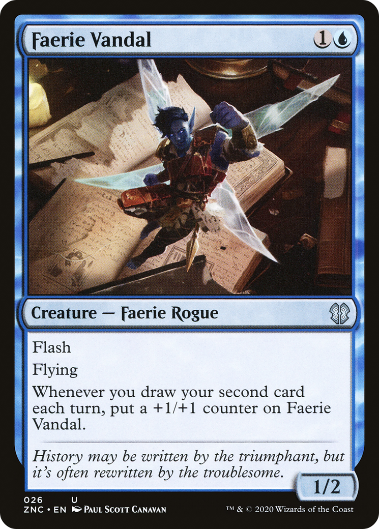 Faerie Vandal (ZNC-026) - Zendikar Rising Commander - Premium MTG Single from Wizards of the Coast - Just $0.08! Shop now at Game Crave Tournament Store