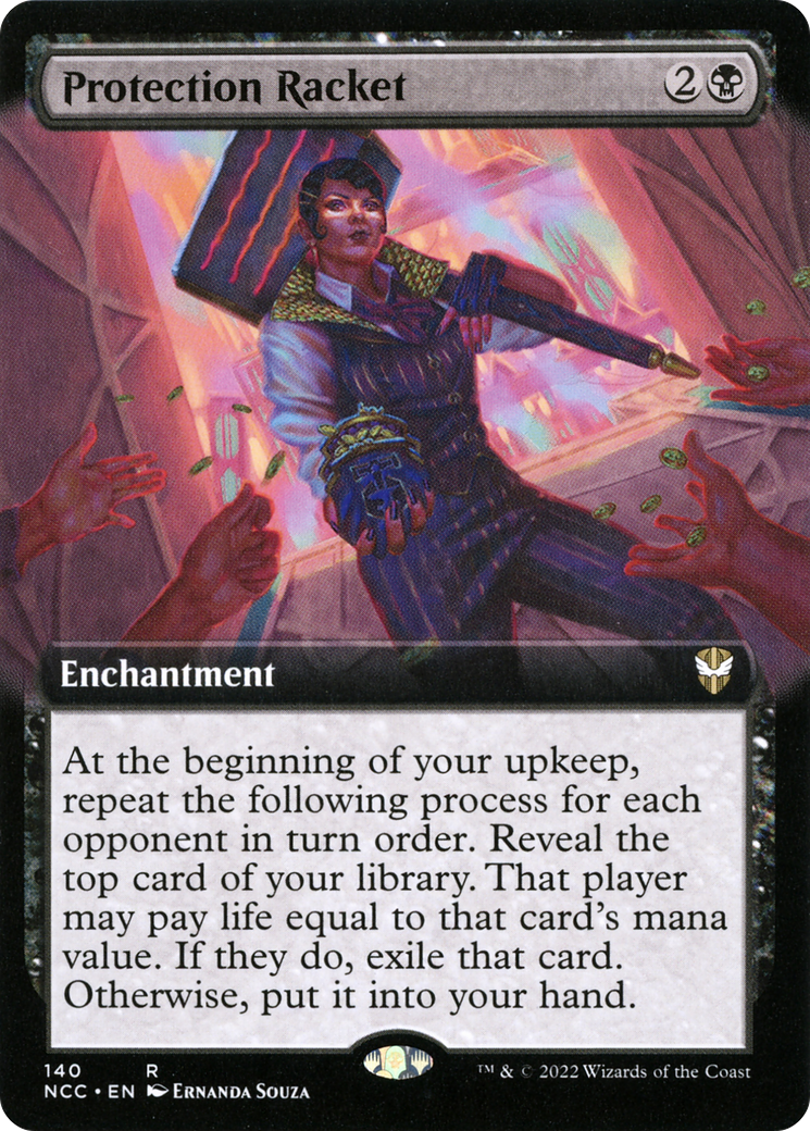Protection Racket (NCC-140) - New Capenna Commander: (Extended Art) - Premium MTG Single from Wizards of the Coast - Just $1.17! Shop now at Game Crave Tournament Store